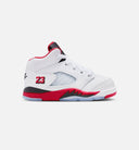 Air Jordan 5 Retro Fire Red Infant Toddler Lifestyle Shoe - Fire Red/White