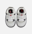 Air Jordan 4 Retro White Cement Infant Toddler Lifestyle Shoe - Summit White/Fire Red/Cement Grey/Black