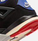 Air Jordan 4 Retro Rare Air Preschool Lifestyle Shoe - Black/Fire Red/Deep Royal Blue