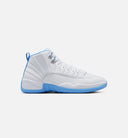 Air Jordan 12 Retro White and University Blue Mens Lifestyle Shoe - White/University Blue/Metallic Silver
