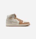 Air Jordan 1 Mid Womens Lifestyle Shoe - Pale Ivory/Hemp/Sail/Light Orewood Brown