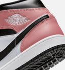 Air Jordan 1 Mid Mens Lifestyle Shoe - White/Rust Pink/Black