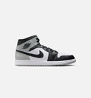 Air Jordan 1 Mid Mens Lifestyle Shoe - White/Black/Light Smoke Grey